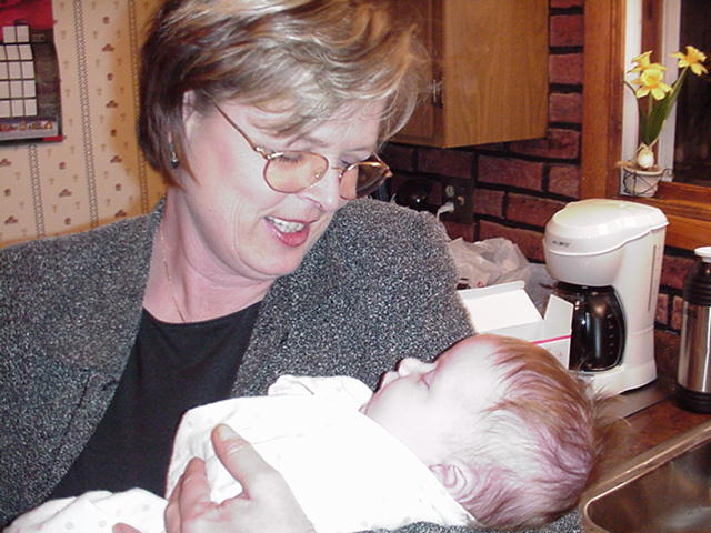 With Grandma again...