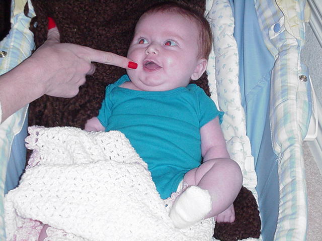 Hey...Mommy's making me laugh!!!