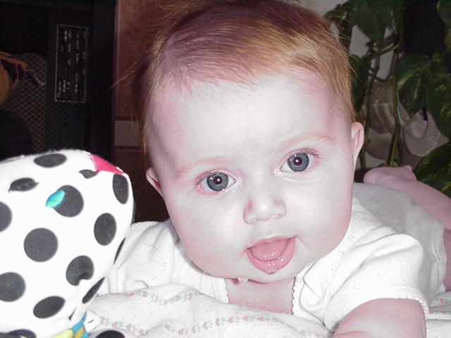 Hi mommy and daddy...I'm playing now...